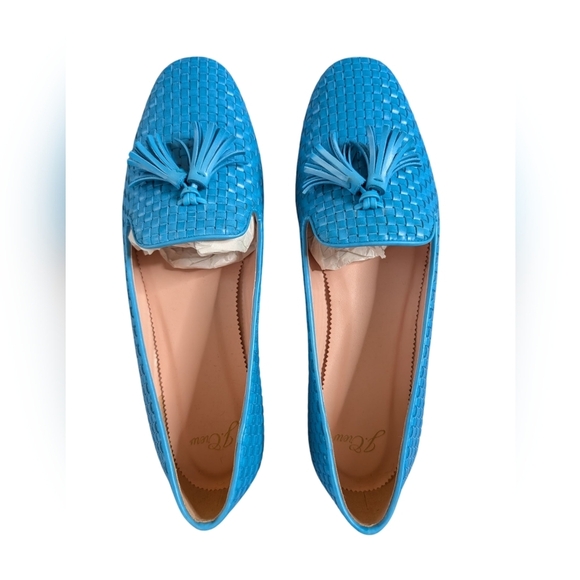 J. Crew Shoes - J. Crew Woven Tassel Loafers Blue sz 10 NWOT
